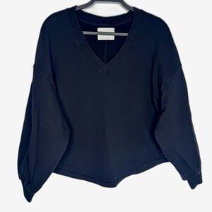 Citizens Of Humanity Oversized Black V-Neck Sweater Size Small‎ 100% Cotton